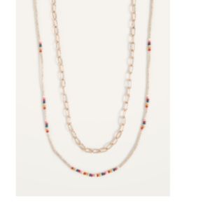 💕free with purchase💕Gold Toned Necklaces set of 2| beaded design